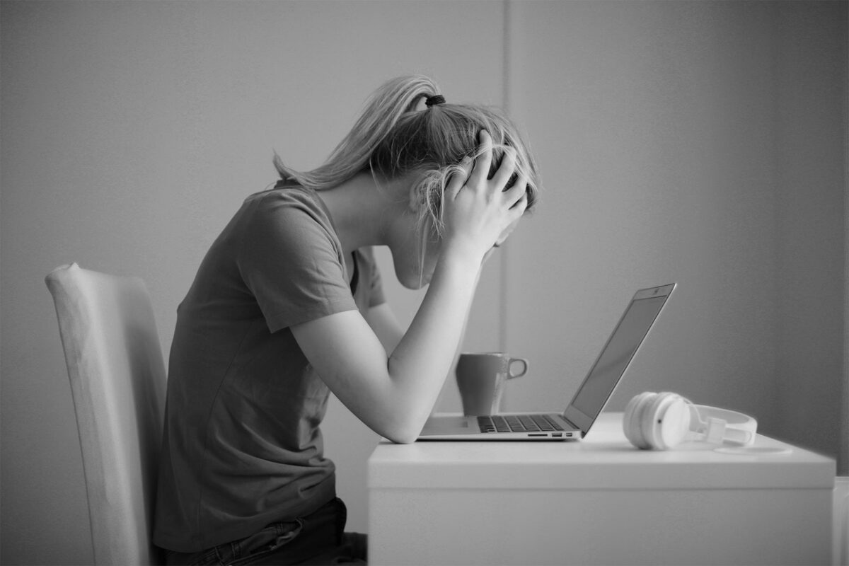 anxious woman COVID-19 Testing